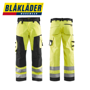 Blåkläder – Varselbyxa utan spikfickor Gul/Svart