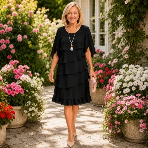 Priscilla | Elegant och bekväm klänning med volanger