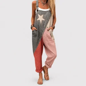 Solveig | Salopette patchwork stjärna vintage