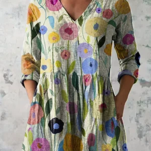 Louise | Lång Blus med V-ringning