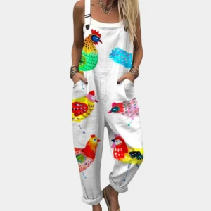 Nancy | Avslappnad Tryckt Jumpsuit