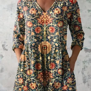 Celine | Lång blus med V-ringning