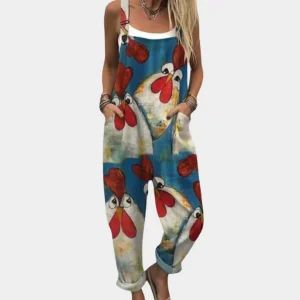 Grace | Avslappnad Tryckt Jumpsuit
