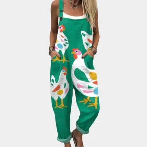 Sophie | Avslappnad Tryckt Jumpsuit