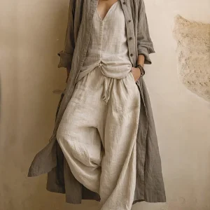 Ramona | Bohemiskt 3-delat Set med Lång Cardigan