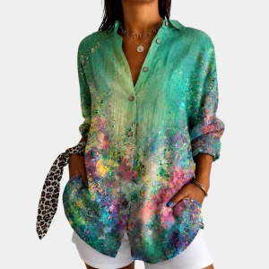 Iseline | Emerald Meadow Kunst Blus
