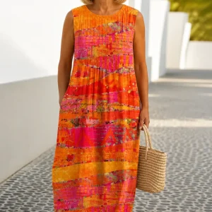Faye | Sunset Midi Klänning