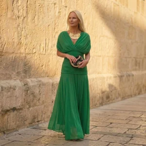 Sienna | Elegant Grön Klänning