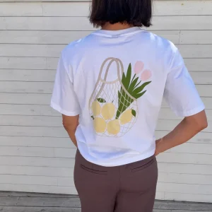 VMPAULINA THEA SS T-SHIRT WHITE TULIPS