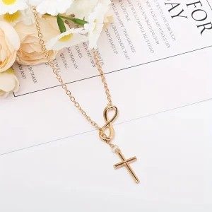 Eternal Cross Pendant Necklace | Guld