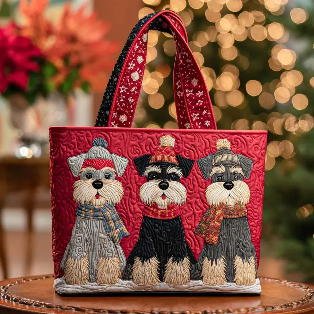 Saga | Artisanväska - Trio av Schnauzers - Bild 2