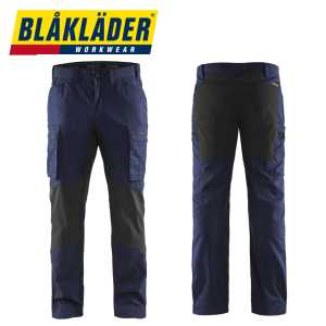 Blåkläder – Marinblå/Svart Servicebyxa med stretch paneler