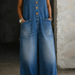Saylor | Vintage Tvättad Bomullsdenim Overalls