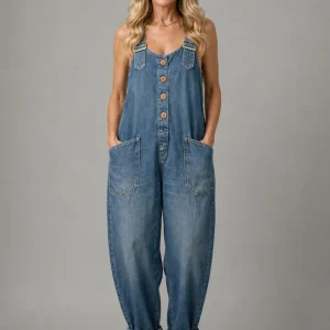 Monica | Bekväm Denimjumpsuit