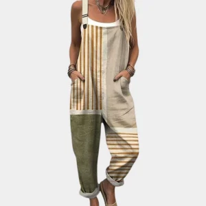 Chloe | Avslappnad Mönstrad Jumpsuit