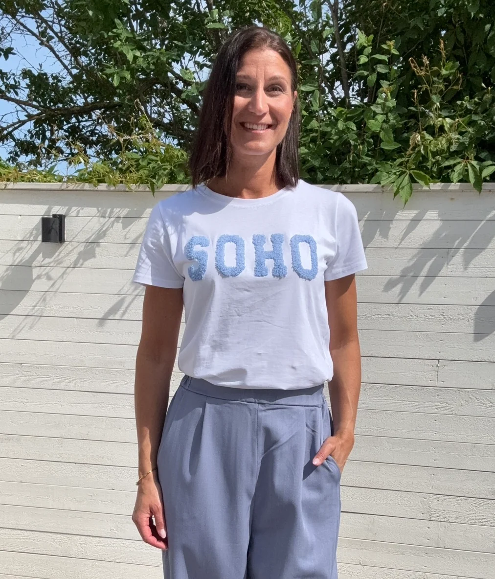 HERDIS TEE WHITE/SKY BLUE 84275