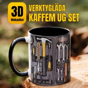 3D-Kaffemugg med Verktygslådedesign