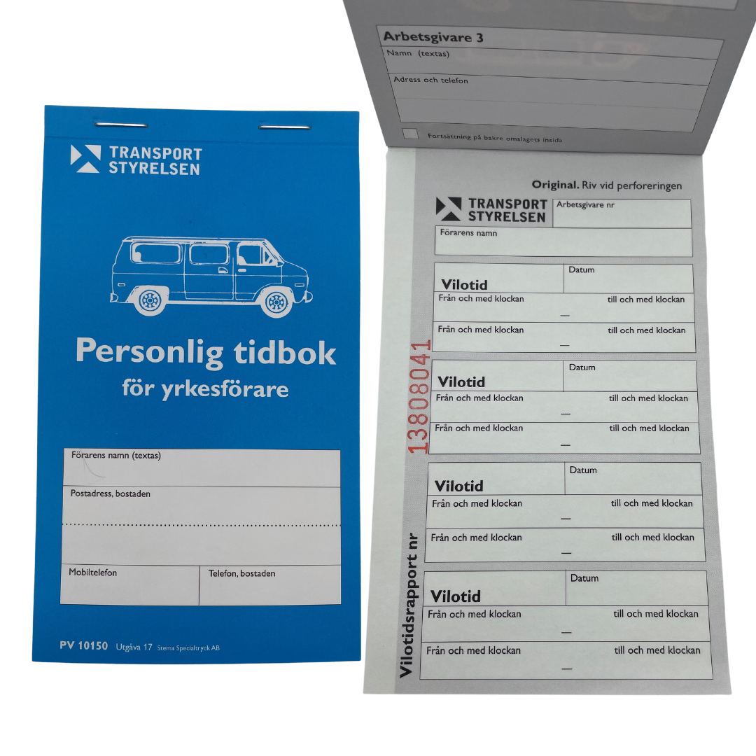 Personlig tidbok för yrkesförare - Bild 2