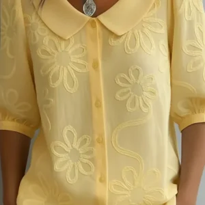 Ninni | Blus Med Blommönster