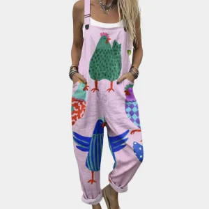 Joyce | Avslappnad Tryckt Jumpsuit
