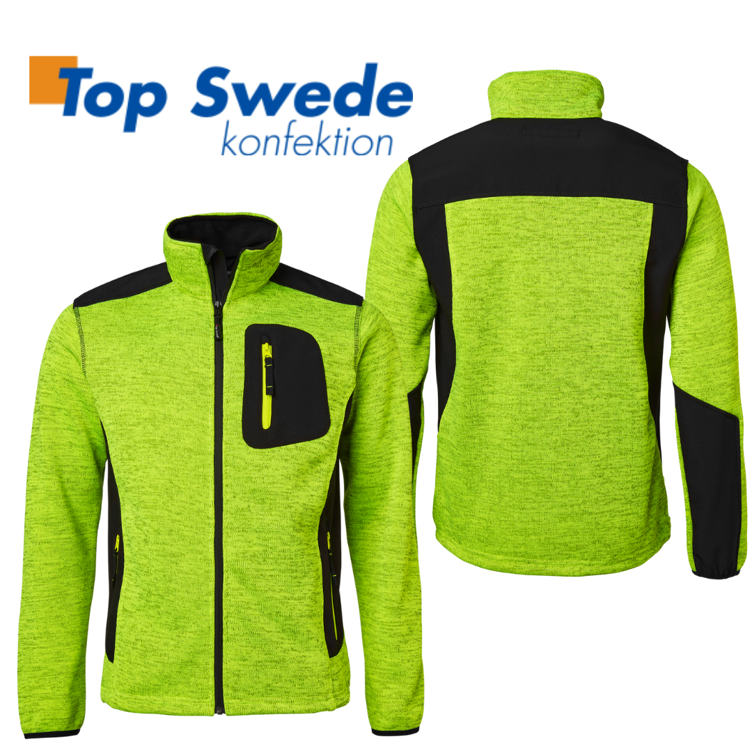 Top Swede – Fleecejacka 123 Gul/Svart - Bild 2