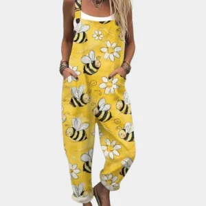 Olivia | Avslappnad tryckt jumpsuit