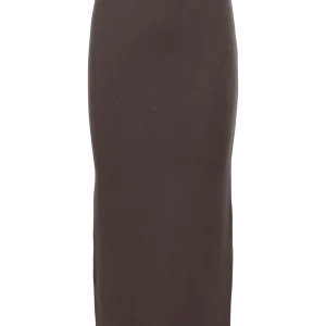 OBJREYNARD HW KNIT SKIRT SEAL BROWN