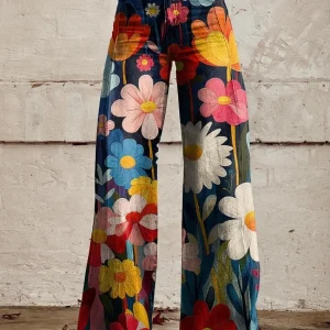 Elsa | Blommönstrade Vida Byxor